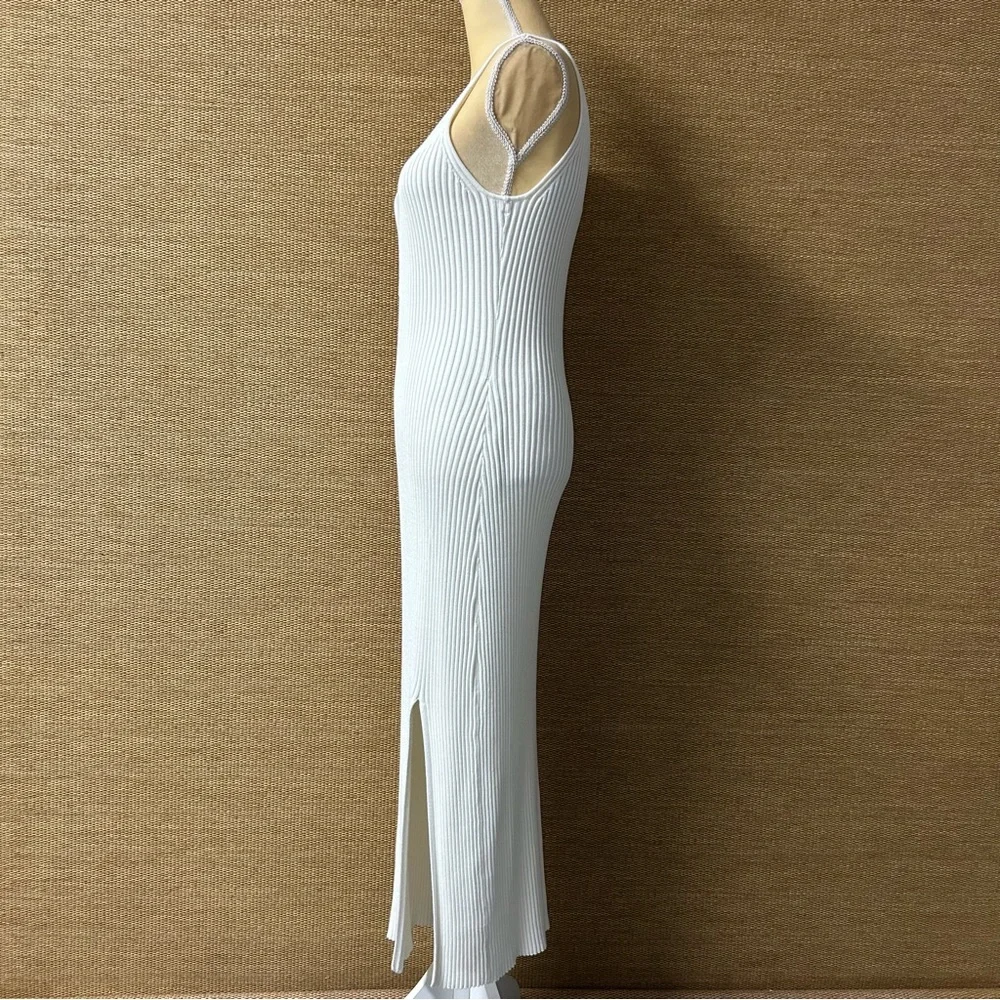 Abercrombie & Fitch Maxi Sweater Dress Womens LT Cream Ribbed